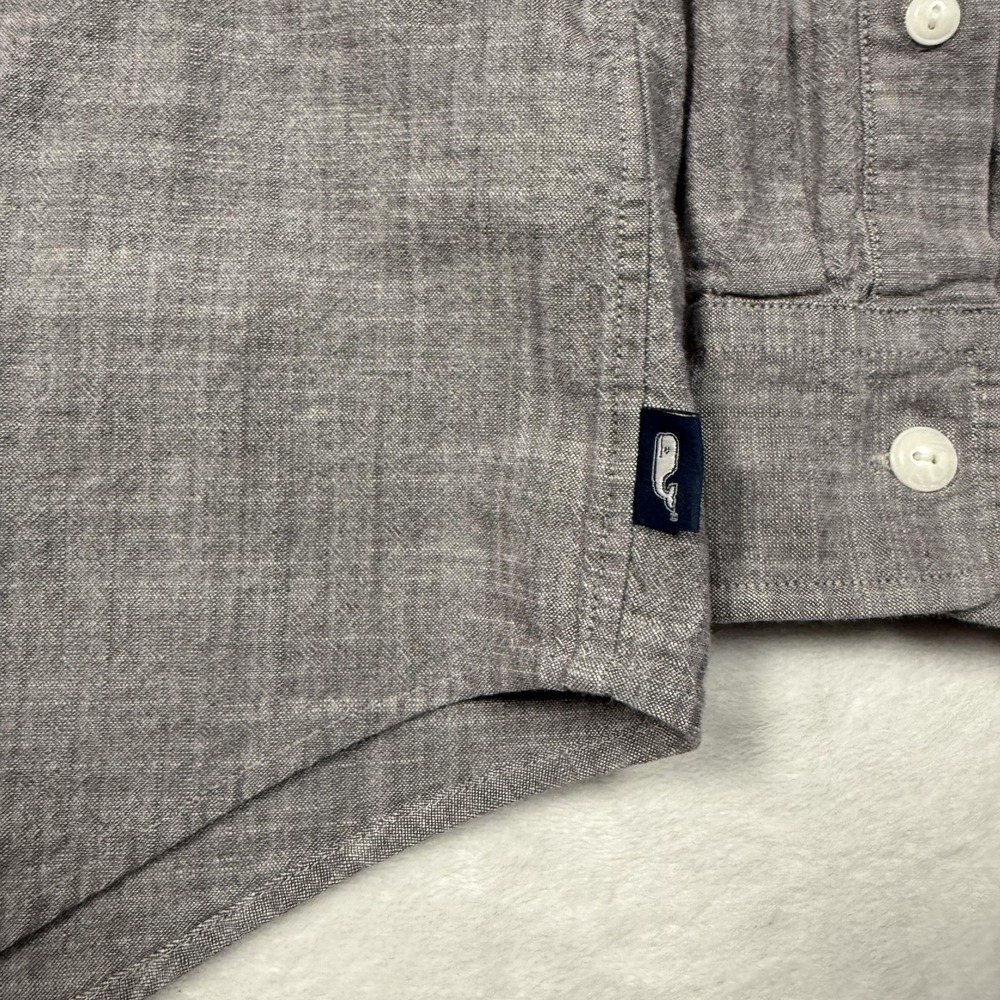 Vineyard Vines Shirt Mens‎ Large Gray Dockman Long Sleeve Casual Button Up - Picture 3 of 11